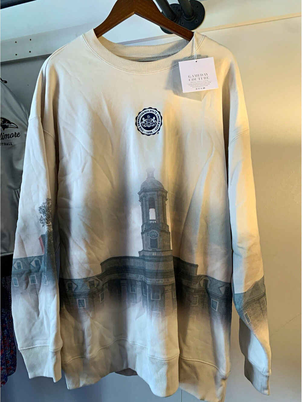 Gameday Couture Women’s Crewneck Penn State University  Sweatshirt Ivory XL. NWT